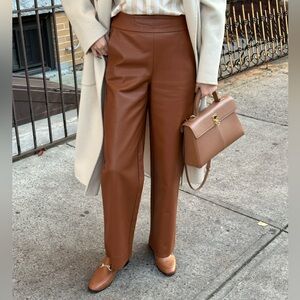 Faux leather pants